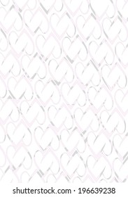 pink heart on a white surface geometric pattern formed by the coming together of the abstracts vector pattern. repeating pattern vector gray shades. all over the surface and background 