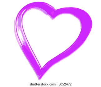Pink Heart on white (vector)