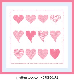 pink  heart painted 