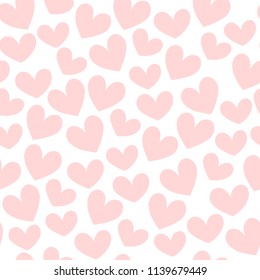 Pink heart pattern background. Heart for anyone you love. Vector illustration. 