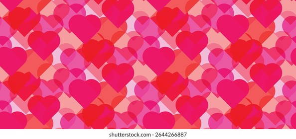 Pink heart pattern for Valentine’s Day