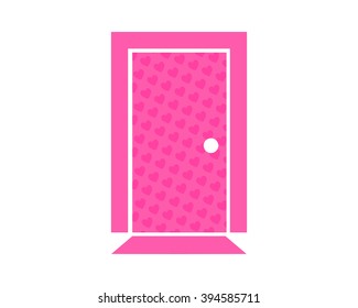 pink heart pattern door icon interior exterior furnishing furniture household