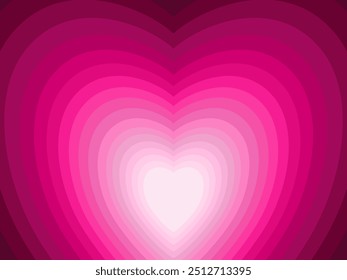 Patrón de corazón rosa . Patrón de corazón sobre fondo blanco. Fondo de corazón . Ilustración vectorial