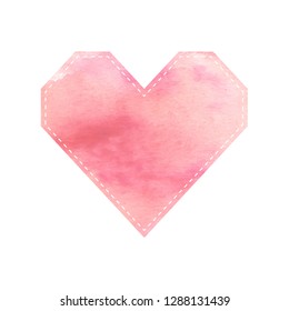Pink heart pattern shapes on white background.