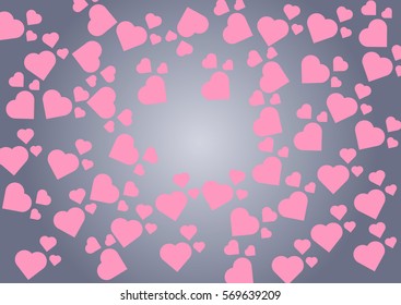 Pink heart pattern texture background.