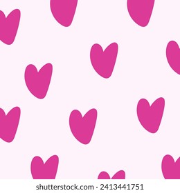 Pink heart pattern valentine's day vector illustration