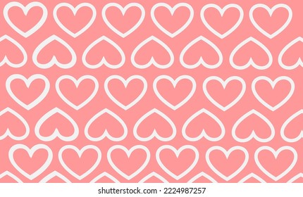 pink heart pattern vector image, seamless repeat pattern, replete pattern