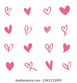 Pink Heart Patterns: Vector Tenderness
