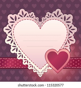 pink heart scrapbook template background