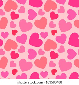 pink heart seamless pattern