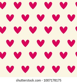 Pink Heart Seamless Pattern Background Romantic Holiday Design Vector Illustration