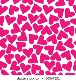 Pink heart seamless pattern with heart for banner, card, invitation, textile, fabric, wrapping paper.