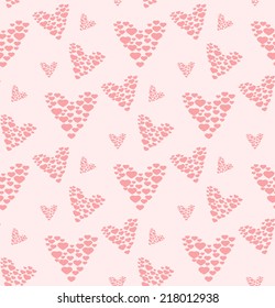 pink heart seamless pattern , Endless texture can be used for wallpaper, pattern fills, web page,background,surface