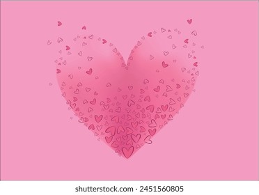 Pink heart seamless pattern vector design