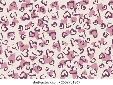 Pink heart seamless pattern vector design.Barbie fashion seamless print.