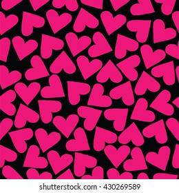 Pink heart seamless pattern. Vector pattern with heart for banner, card, invitation, textile, fabric, wrapping paper.
