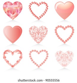 pink heart set