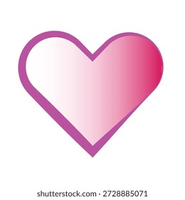 Pink heart set vector image on white background. Red Various simplePinkvector heart love icon. Heart collection.
