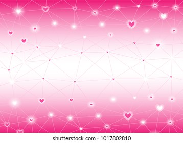 pink heart shape vector background, love and valentine day concept, relationship of man, space for text or message design