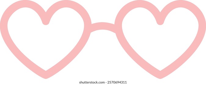 Pink heart shaped glasses are expressing love, romance, affection, and positive emotions, perfect for Valentine s Day or any romantic occasion