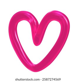 Pink heart shaped jelly isolated on transparent background. Heart Icon vector illustration 