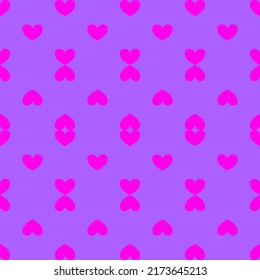 Pink Heart Shaped Seamless Checkered Abstract Geometric Background Vector For Wallpaper Wrapping Backgrounds