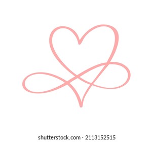 Pink Heart sign Infinity