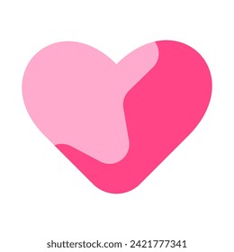Pink heart, simple icon. Vector illustration.