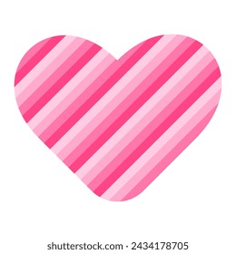 Corazón rosa, icono simple. Ilustración vectorial.