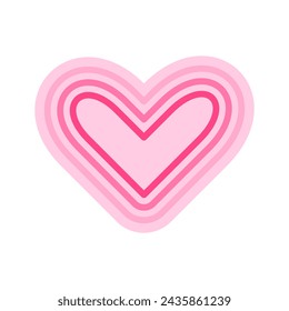 Pink heart, simple icon. Vector illustration.