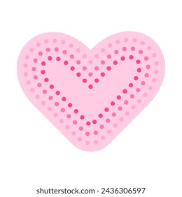 Pink heart, simple icon. Vector illustration.