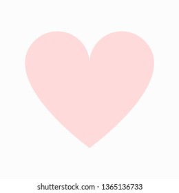 Pink heart symbol vector icon valentine. Label design template.