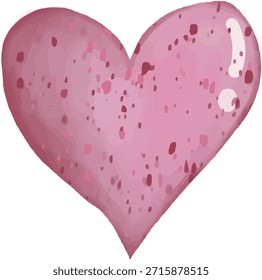 Corazón rosa con superficie texturizada y reflejos sutiles, aislado en blanco. Ideal para el día de San Valentín, amor, romance o conceptos de atención médica. Suave, gentil y acogedor.