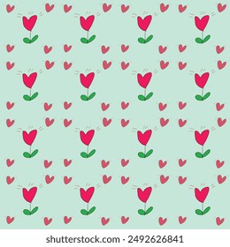 pink heart tree background picture