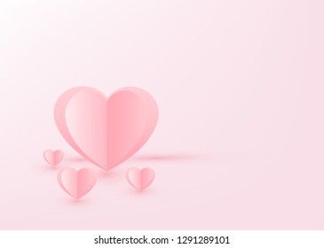 Pink Heart Valentine Background