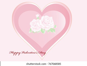 pink heart for Valentines Day. 10 EPS