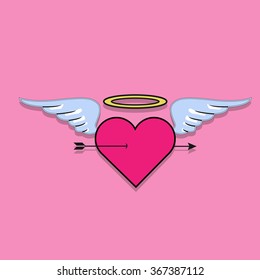 Pink heart for Valentines day