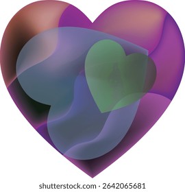 Pink heart for valentine's day, mother's day, friends, girlfriends. Concept of love, relationship, art, painting. Watercolor and marker illustration. Hand drawn art. Vector.

