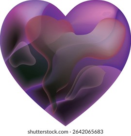 Pink heart for valentine's day, mother's day, friends, girlfriends. Concept of love, relationship, art, painting. Watercolor and marker illustration. Hand drawn art. Vector.
