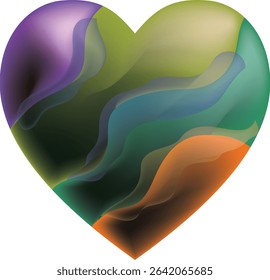 Pink heart for valentine's day, mother's day, friends, girlfriends. Concept of love, relationship, art, painting. Watercolor and marker illustration. Hand drawn art. Vector.
