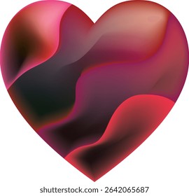 Pink heart for valentine's day, mother's day, friends, girlfriends. Concept of love, relationship, art, painting. Watercolor and marker illustration. Hand drawn art. Vector.

