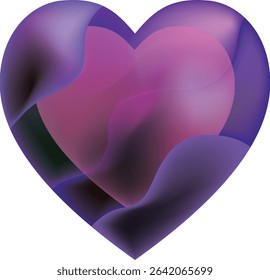 Pink heart for valentine's day, mother's day, friends, girlfriends. Concept of love, relationship, art, painting. Watercolor and marker illustration. Hand drawn art. Vector.
