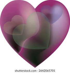 Pink heart for valentine's day, mother's day, friends, girlfriends. Concept of love, relationship, art, painting. Watercolor and marker illustration. Hand drawn art. Vector.
