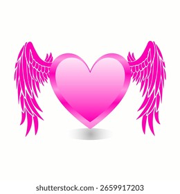 Diseño rosado del Vector del corazón para el emoji o la etiqueta engomada, fondo blanco