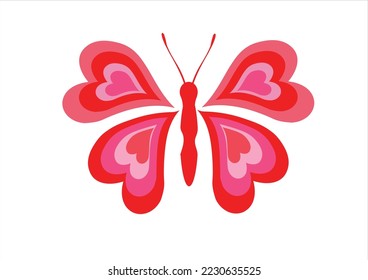 diseño traza mano de vector de corazón rosa 