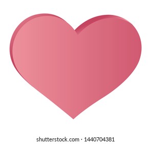 "Pink heart vector icon shape design on white background.Love emblem.Graphic design in the concept of love.Vector love symbol for Valentine's Day.Vector illustration."
