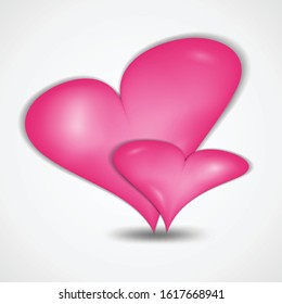 Pink heart vector illustration can be use for valentine's day, wedding invitation, greeting card, banner, postcard, web page, gift voucher, flyer, book corver, poster, advertisement.