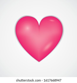 Pink heart vector illustration can be use for valentine's day, wedding invitation, greeting card, banner, postcard, web page, gift voucher, flyer, book corver, poster, advertisement.