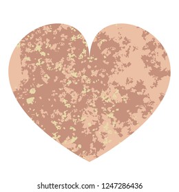 Pink heart. Vector illustration. Valentines day. Grunge paint texture