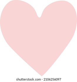 pink heart vector illustration. Valentine's Day